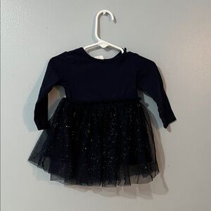 H&M Dark Blue Long Sleeve Dress
